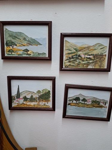 Vier wunderschöne aquarelle - wunderschöne,