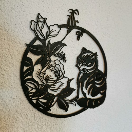 Schöne wand deko katze mit - -,