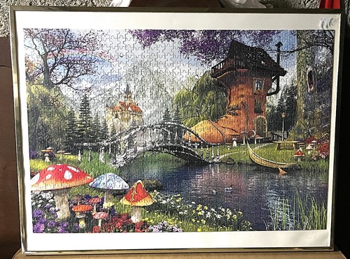 Schöne puzzle bild hinterglas - bild,