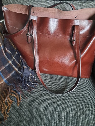 Leder tasche shokobraun - leder,